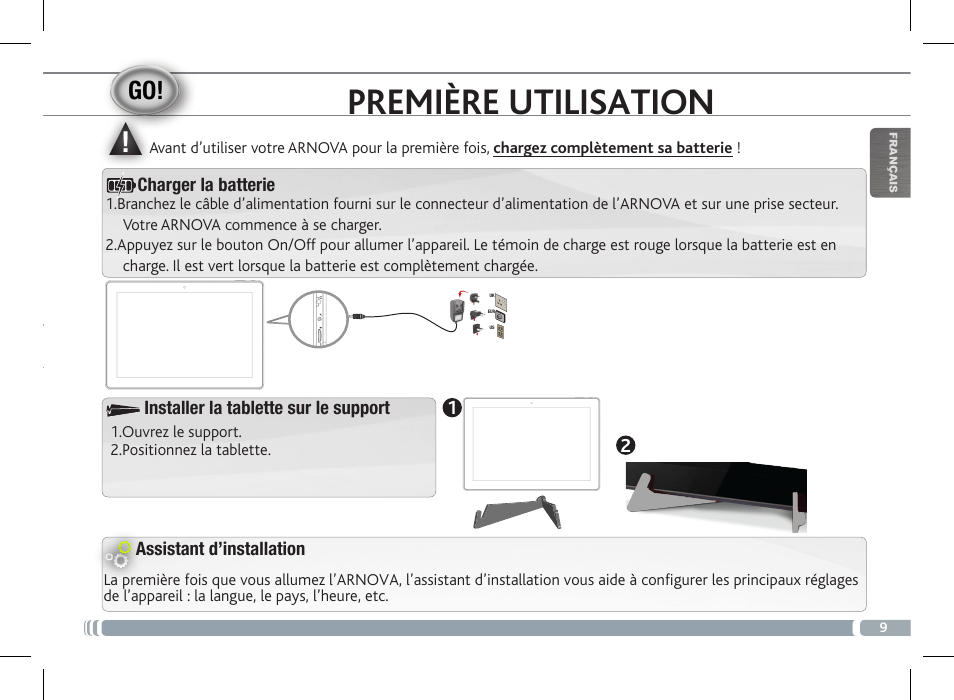 Register your product! première utilisation | ARNOVA FamilyPad User Manual | Page 9 / 66