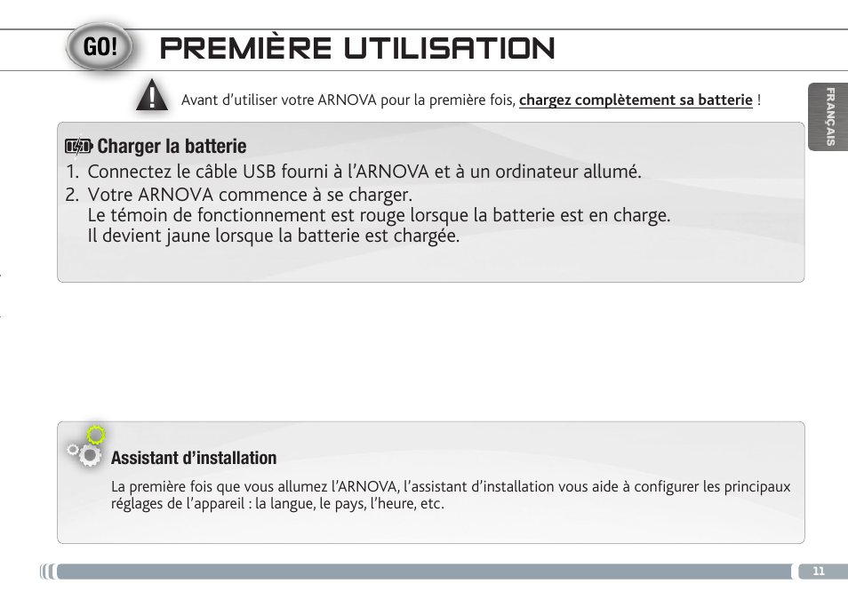 Première utilisation | ARNOVA GBOOK User Manual | Page 11 / 82
