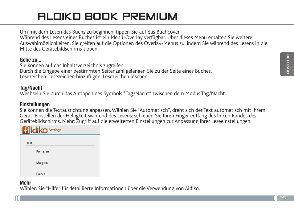 Aldiko book premium | ARNOVA GBOOK User Manual | Page 25 / 82