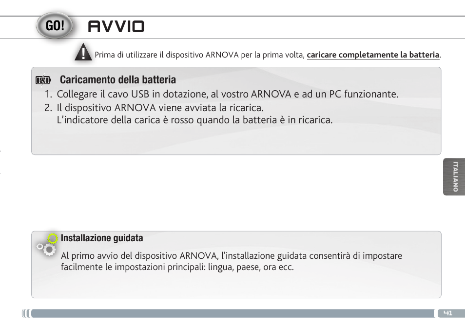 Avvio | ARNOVA GBOOK User Manual | Page 41 / 82