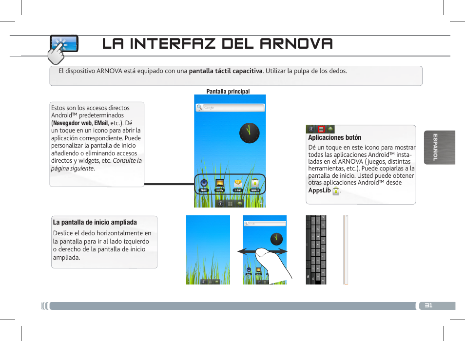 La interfaz del arnova | ARNOVA 7c G2 User Manual | Page 31 / 57