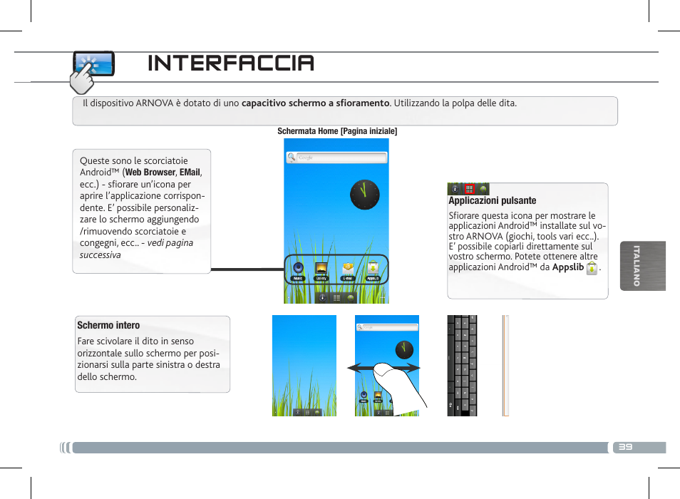 Interfaccia | ARNOVA 7c G2 User Manual | Page 39 / 57