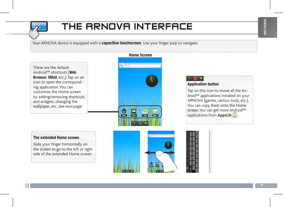 The arnova interface | ARNOVA 7c G2 User Manual | Page 7 / 57