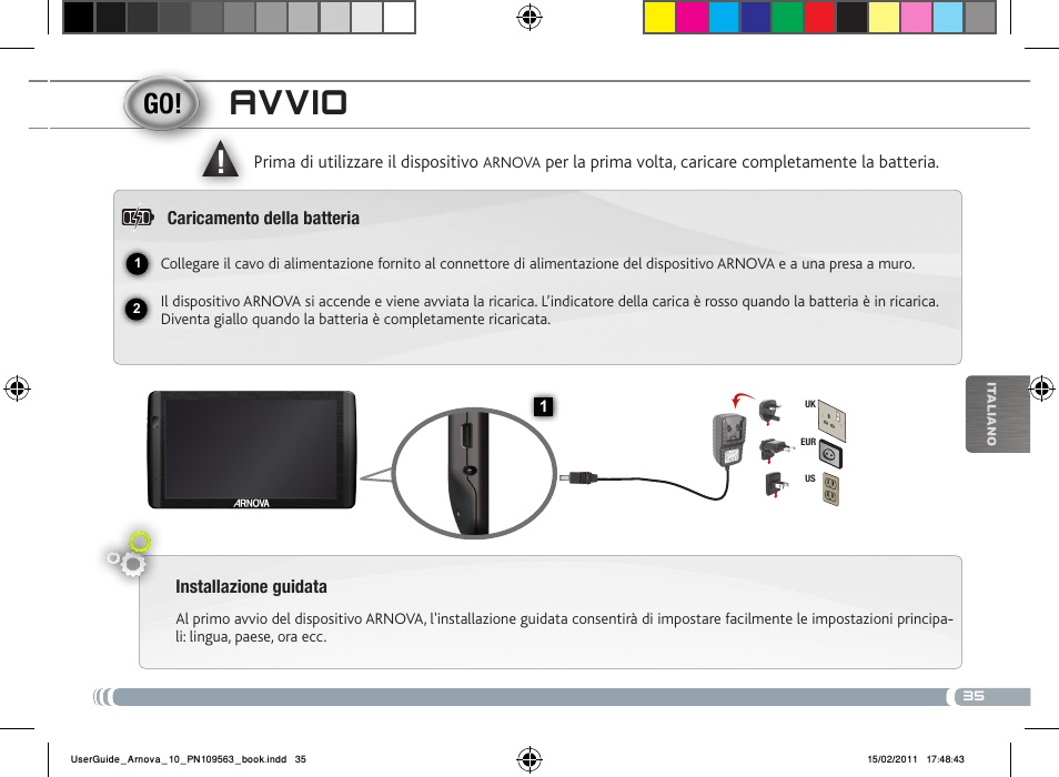 Avvio | ARNOVA 10 User Manual | Page 35 / 48