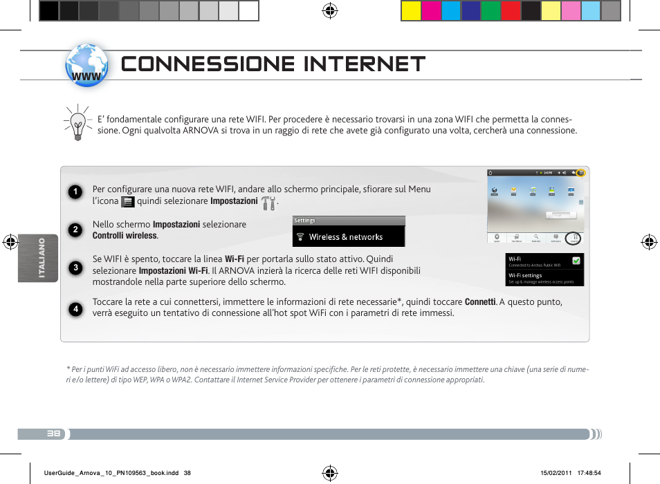 Connessione internet | ARNOVA 10 User Manual | Page 38 / 48