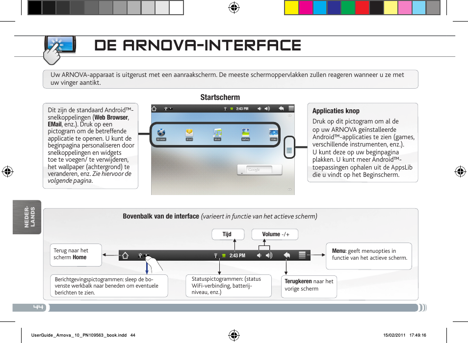 De arnova-interface | ARNOVA 10 User Manual | Page 44 / 48