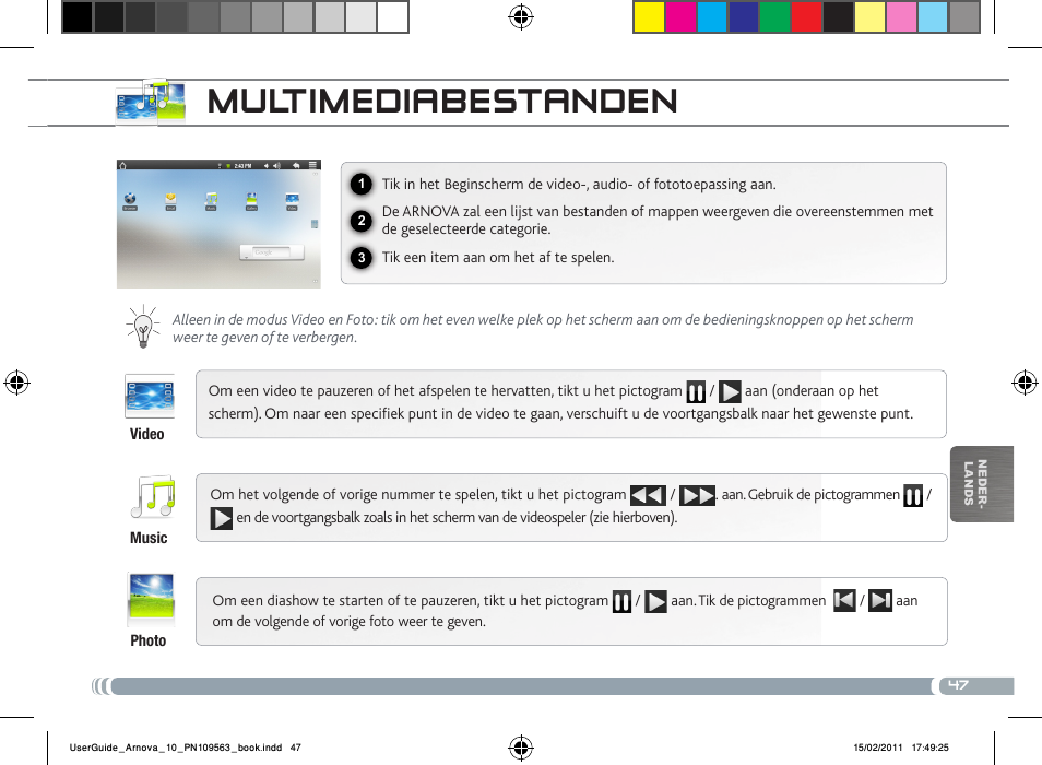 Multimediabestanden | ARNOVA 10 User Manual | Page 47 / 48