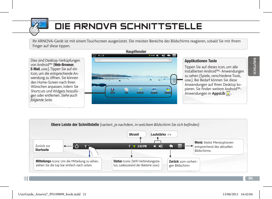 Die arnova schnittstelle | ARNOVA 7 User Manual | Page 21 / 49
