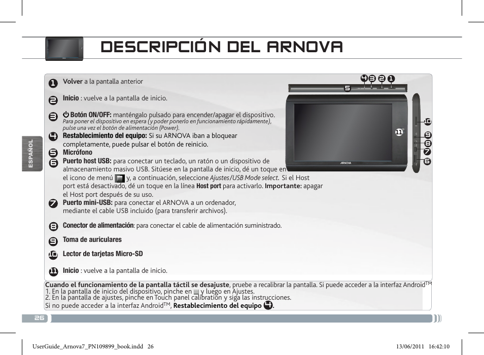 Descripción del arnova | ARNOVA 7 User Manual | Page 26 / 49