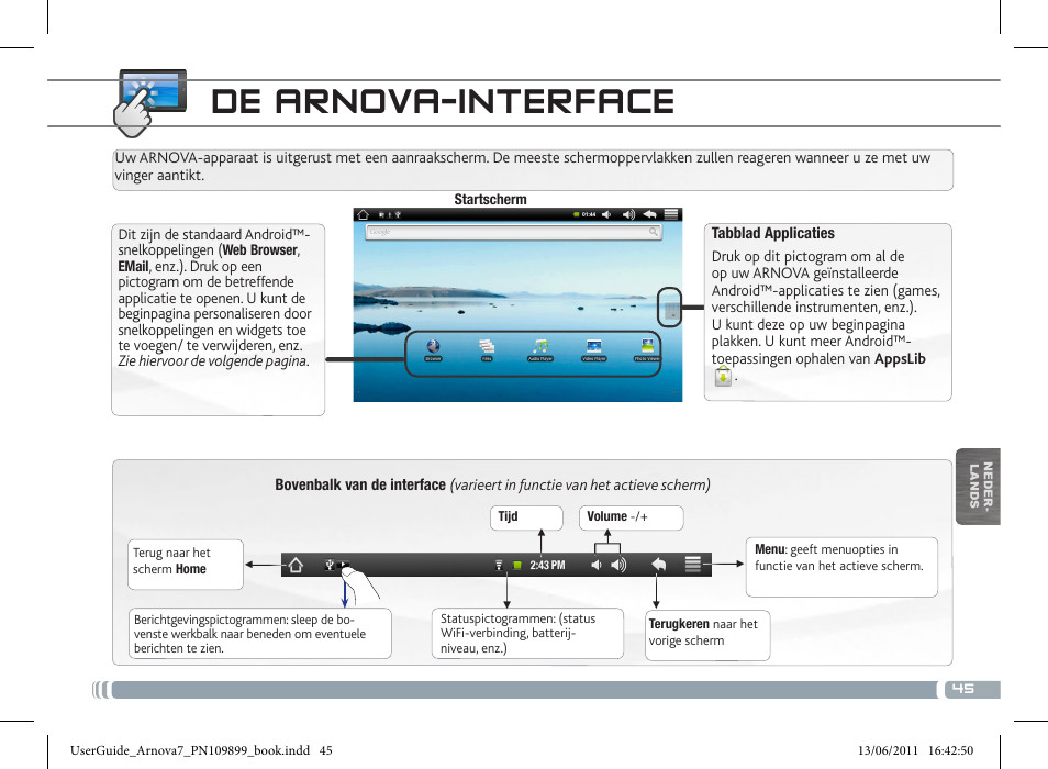 De arnova-interface | ARNOVA 7 User Manual | Page 45 / 49
