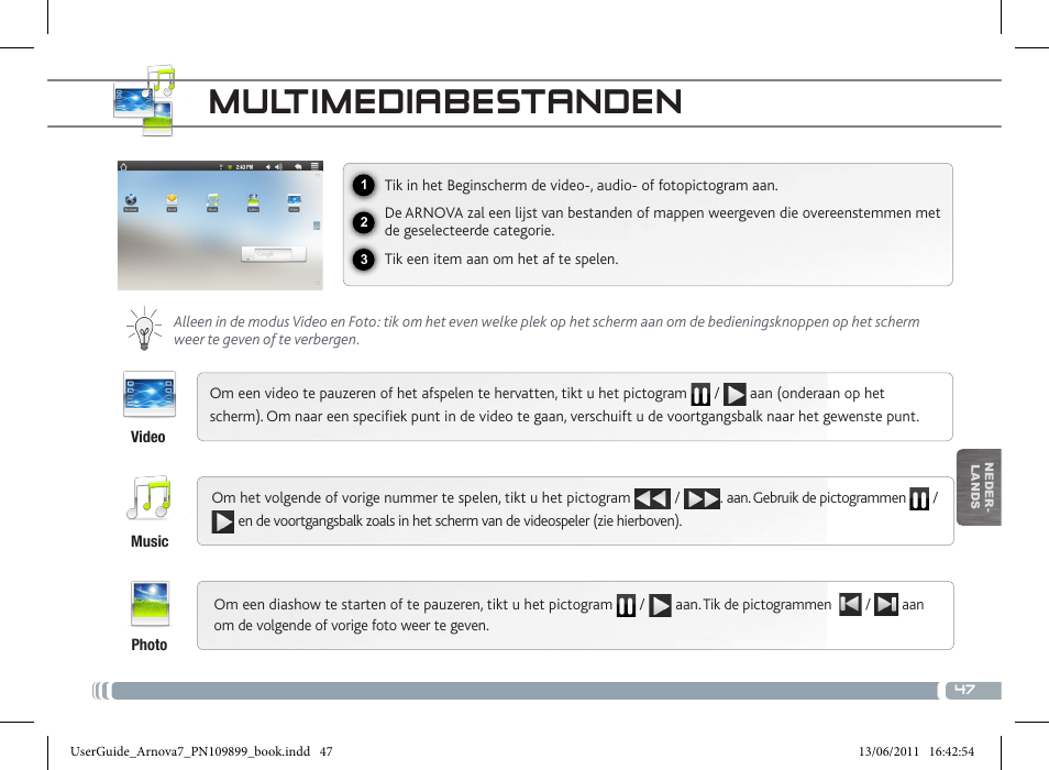 Multimediabestanden | ARNOVA 7 User Manual | Page 47 / 49