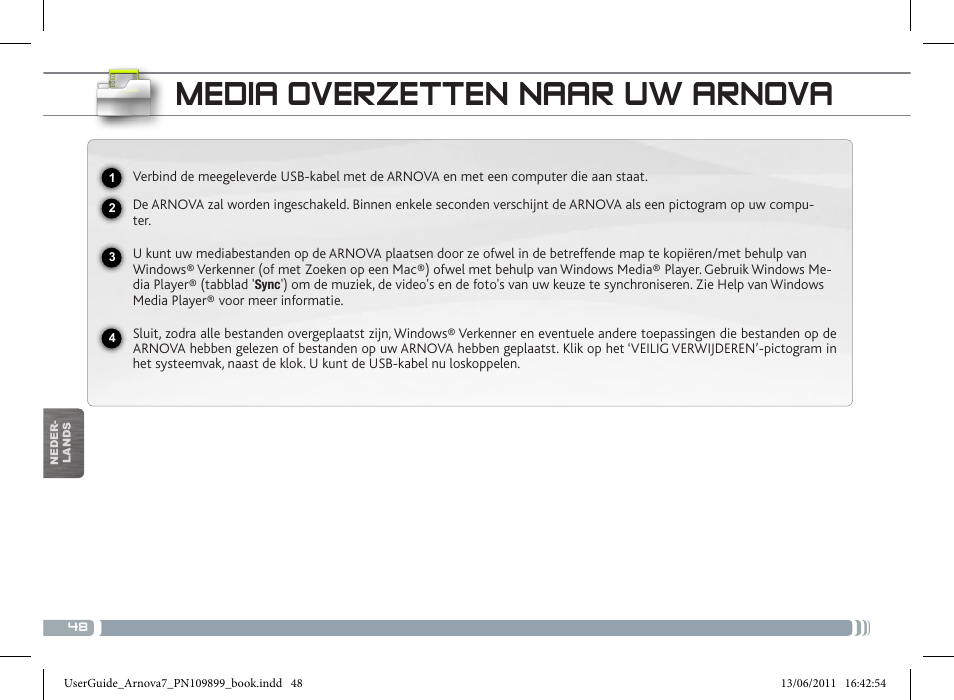 Media overzetten naar uw arnova, National restrictions | ARNOVA 7 User Manual | Page 48 / 49