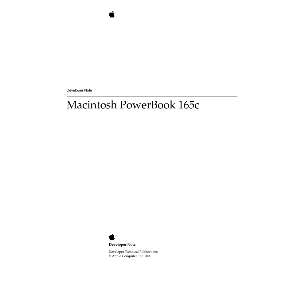 Apple Macintosh PowerBook 165c User Manual | 25 pages