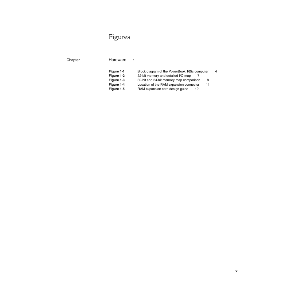 Figures | Apple Macintosh PowerBook 165c User Manual | Page 5 / 25