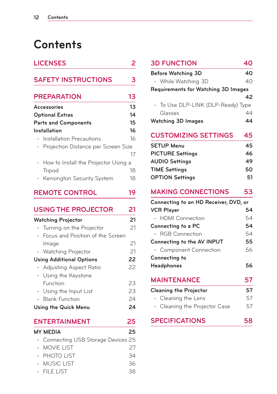 Artograph LED 500 Owners Manual User Manual | Page 12 / 61