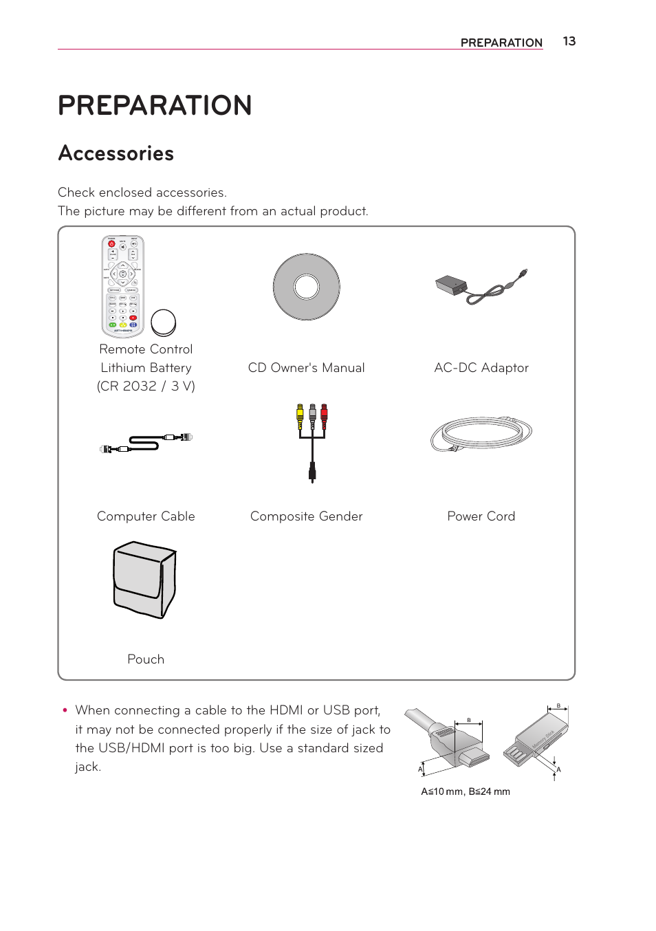 Preparation, Accessories | Artograph LED 500 Owners Manual User Manual | Page 13 / 61