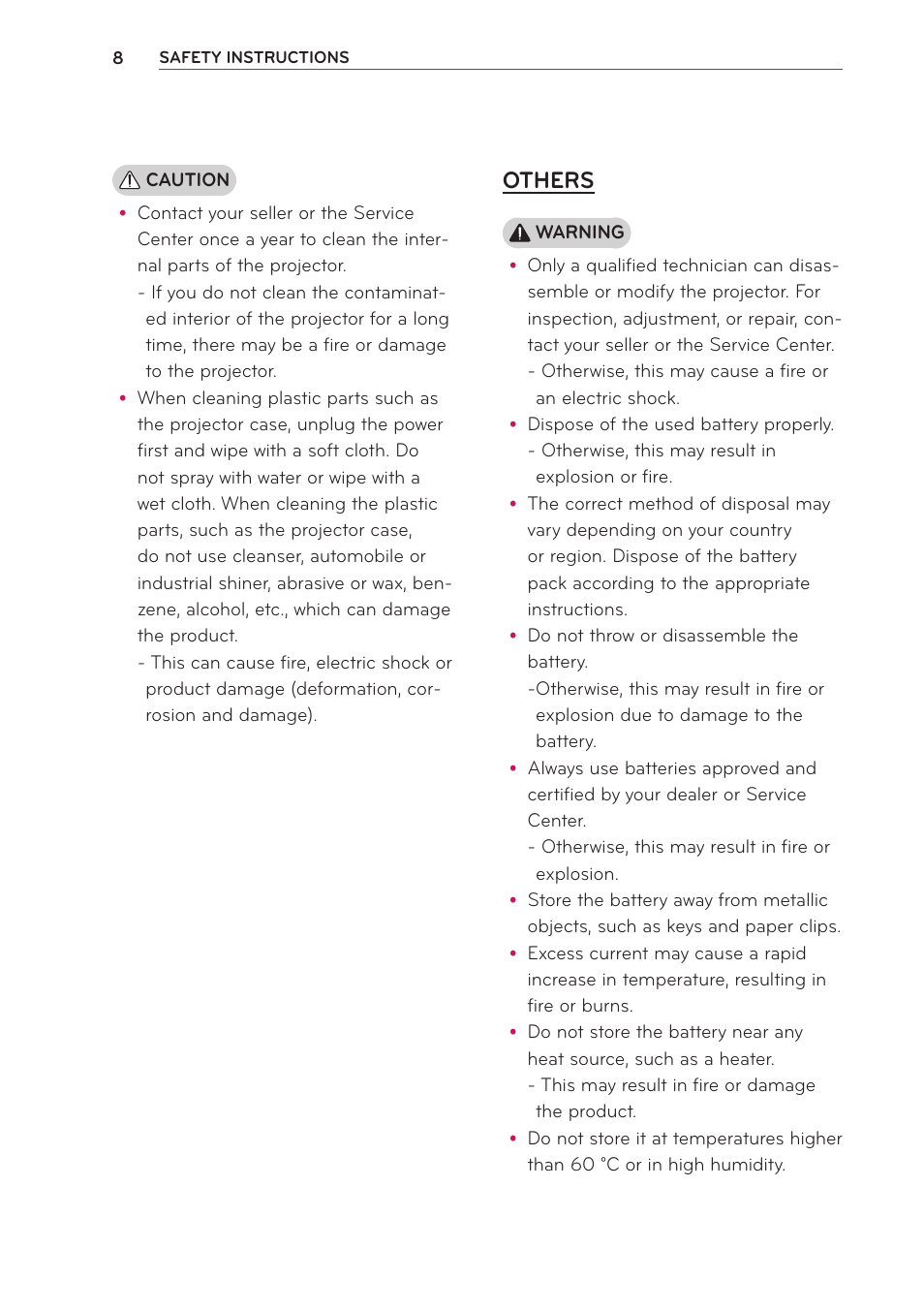 Others | Artograph LED 500 Owners Manual User Manual | Page 8 / 61