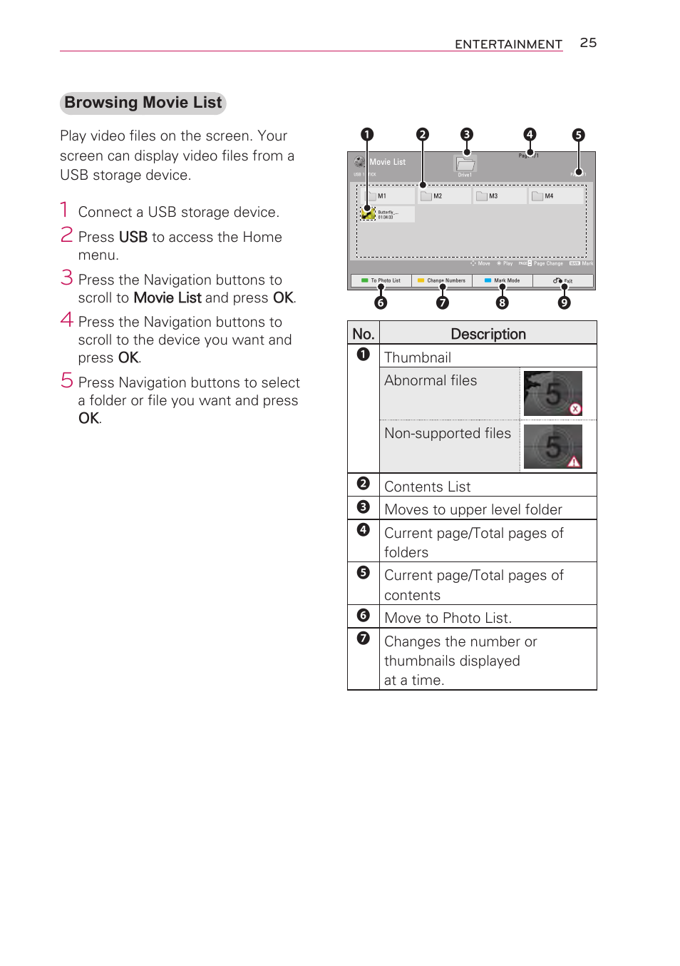 Browsing movie list | Artograph LED 300 Owners Manual User Manual | Page 25 / 51