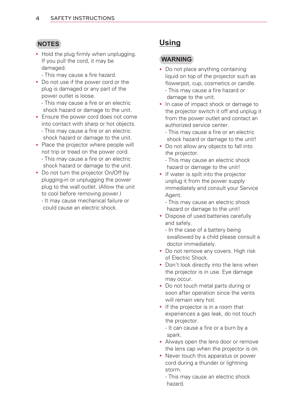 Using | Artograph LED 300 Owners Manual User Manual | Page 4 / 51