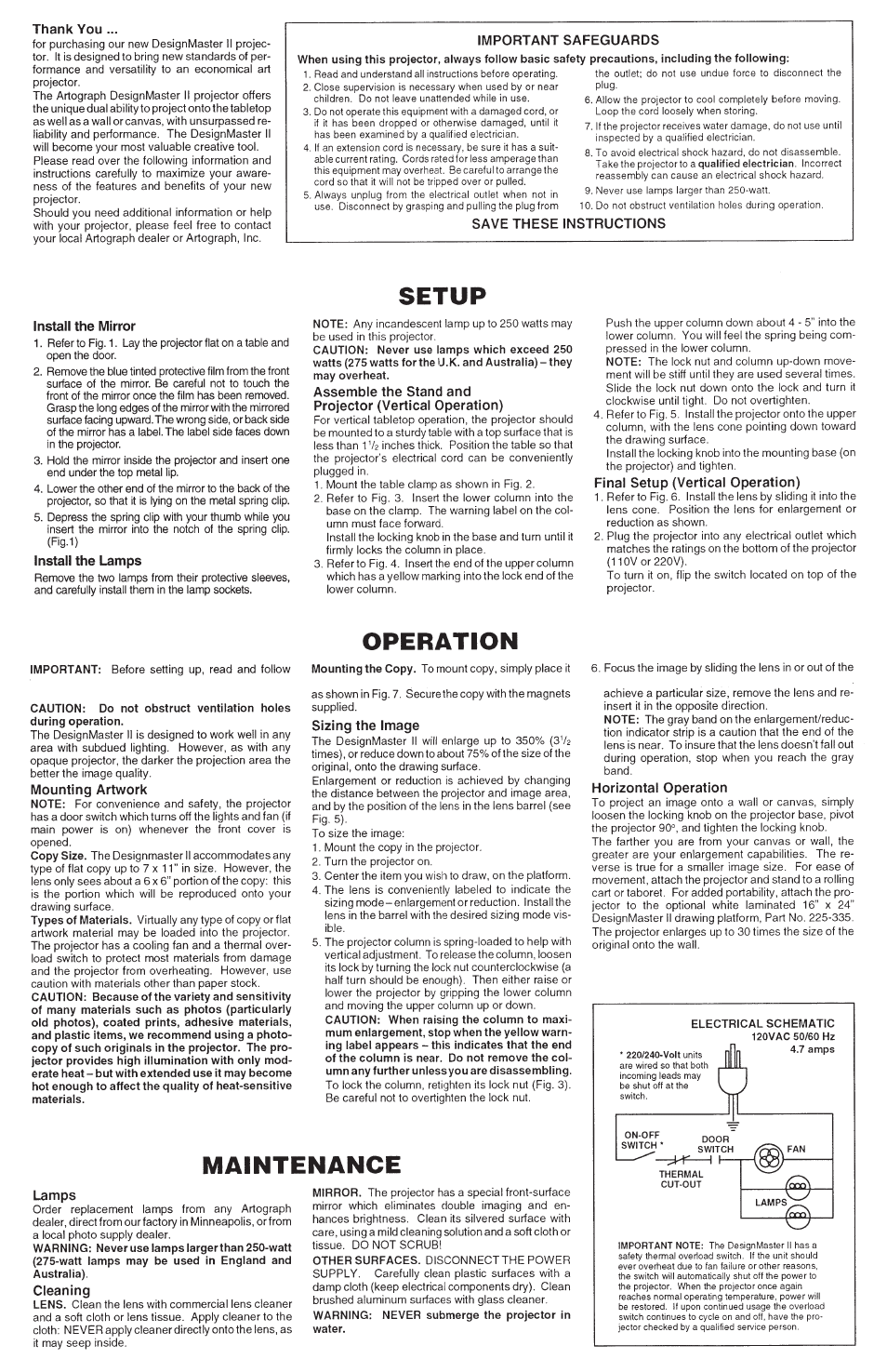 Artograph DesignMaster II User Manual | Page 2 / 4