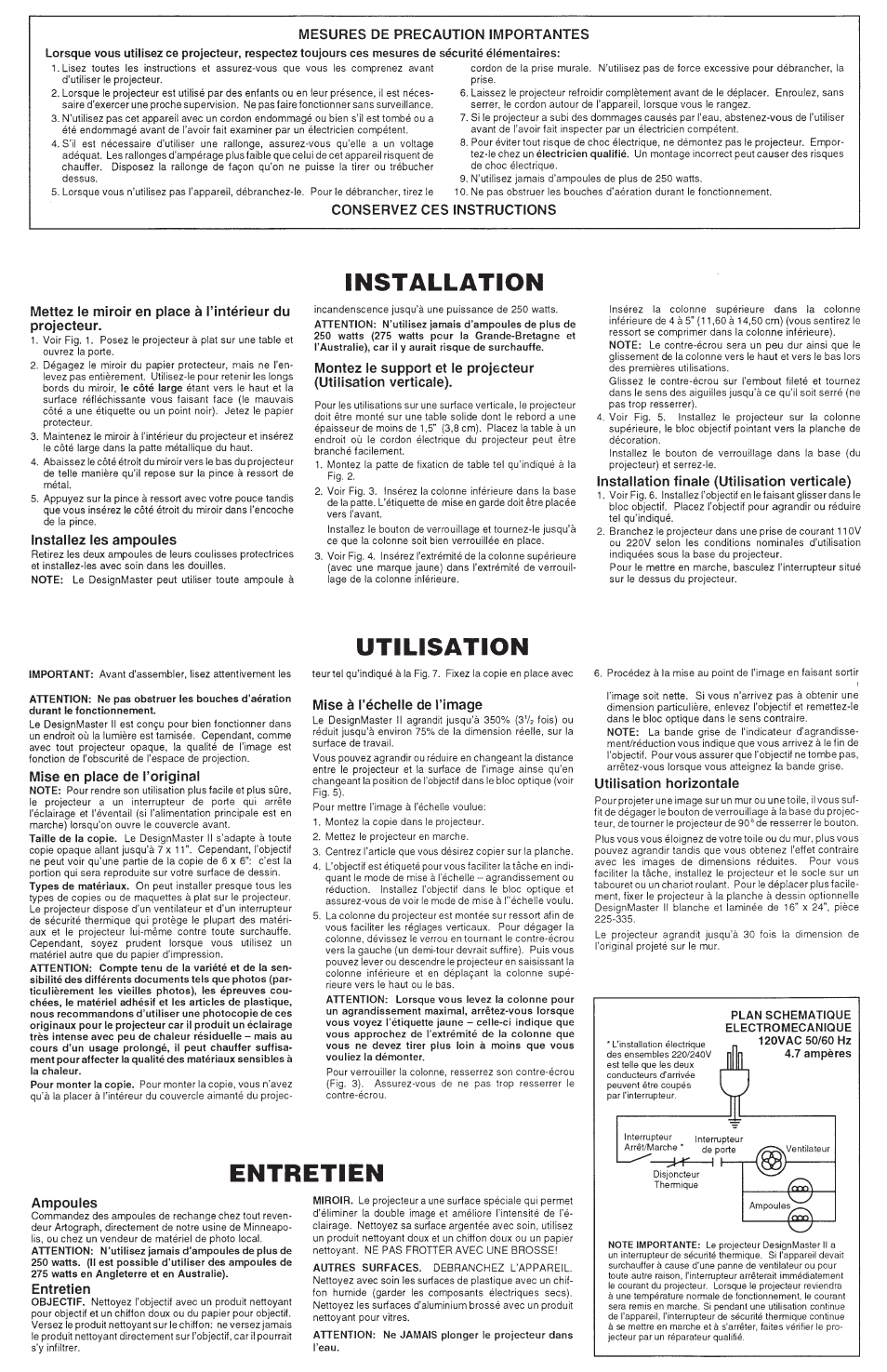 Artograph DesignMaster II User Manual | Page 3 / 4