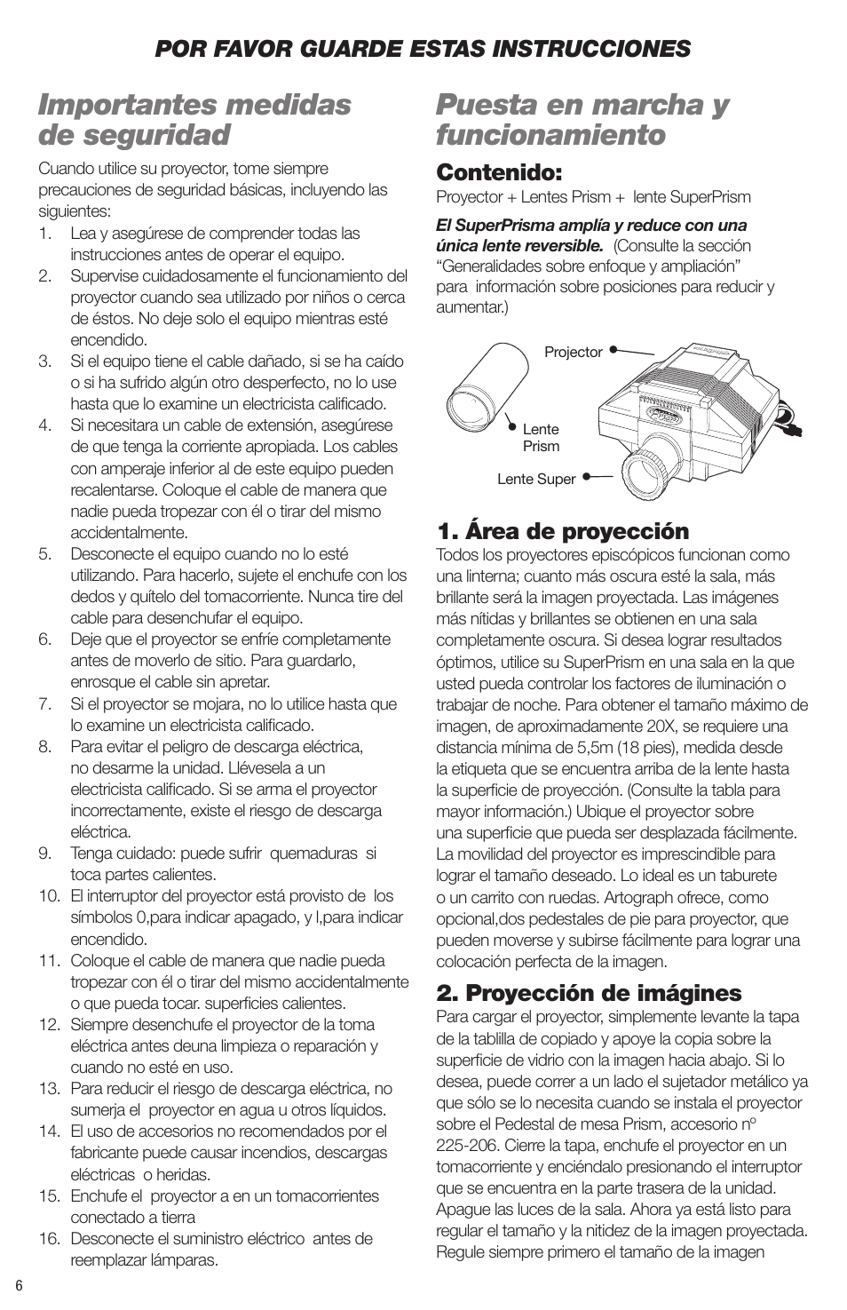 Artograph Super Prism User Manual | Page 6 / 28