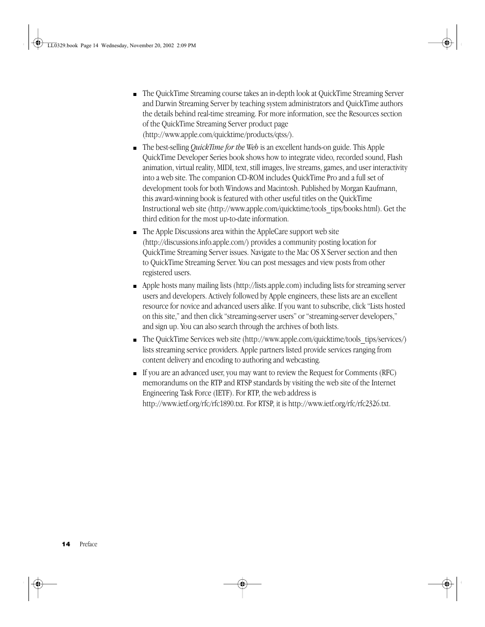 Apple QuickTime Streaming Server (Administrator’s Guide) User Manual | Page 14 / 86