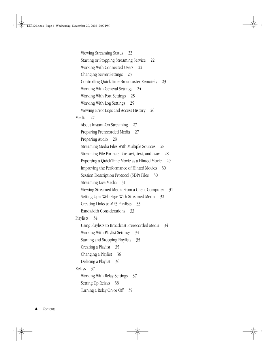 Apple QuickTime Streaming Server (Administrator’s Guide) User Manual | Page 4 / 86