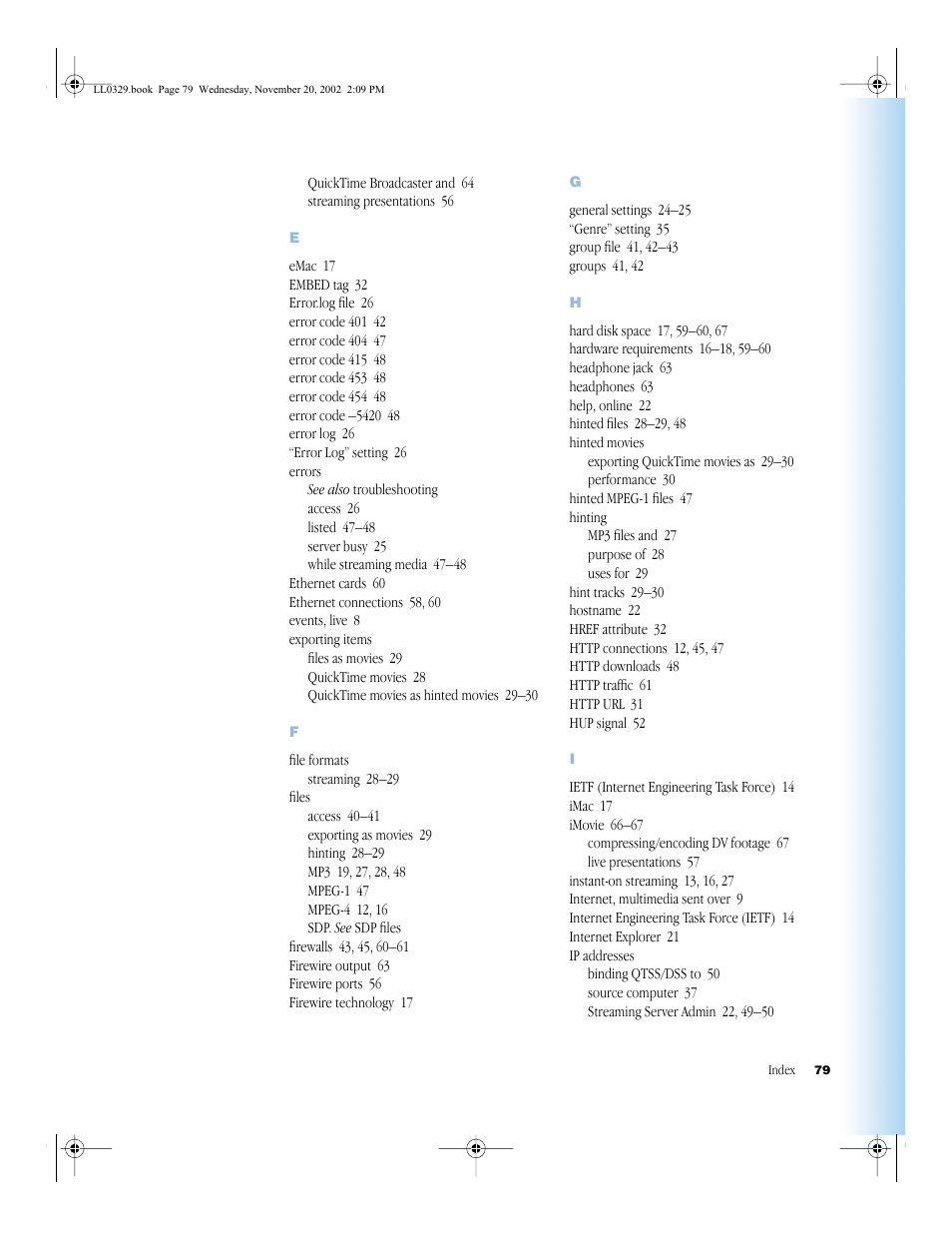 Apple QuickTime Streaming Server (Administrator’s Guide) User Manual | Page 79 / 86