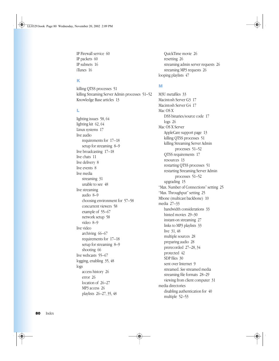 Apple QuickTime Streaming Server (Administrator’s Guide) User Manual | Page 80 / 86