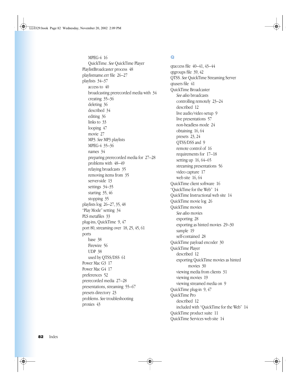 Apple QuickTime Streaming Server (Administrator’s Guide) User Manual | Page 82 / 86