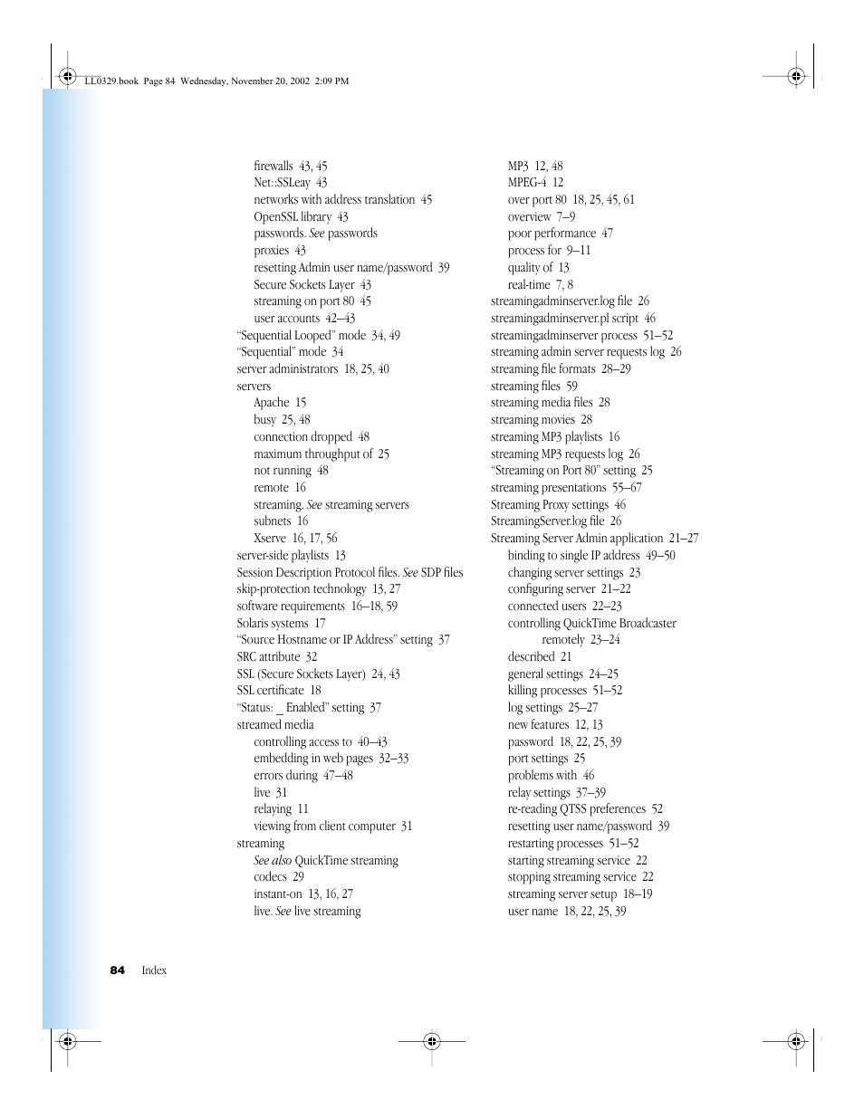 Apple QuickTime Streaming Server (Administrator’s Guide) User Manual | Page 84 / 86