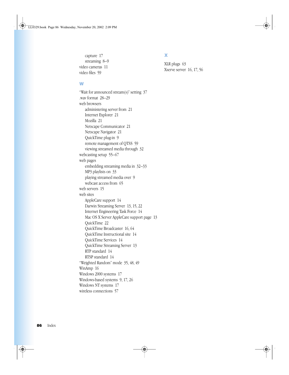 Apple QuickTime Streaming Server (Administrator’s Guide) User Manual | Page 86 / 86