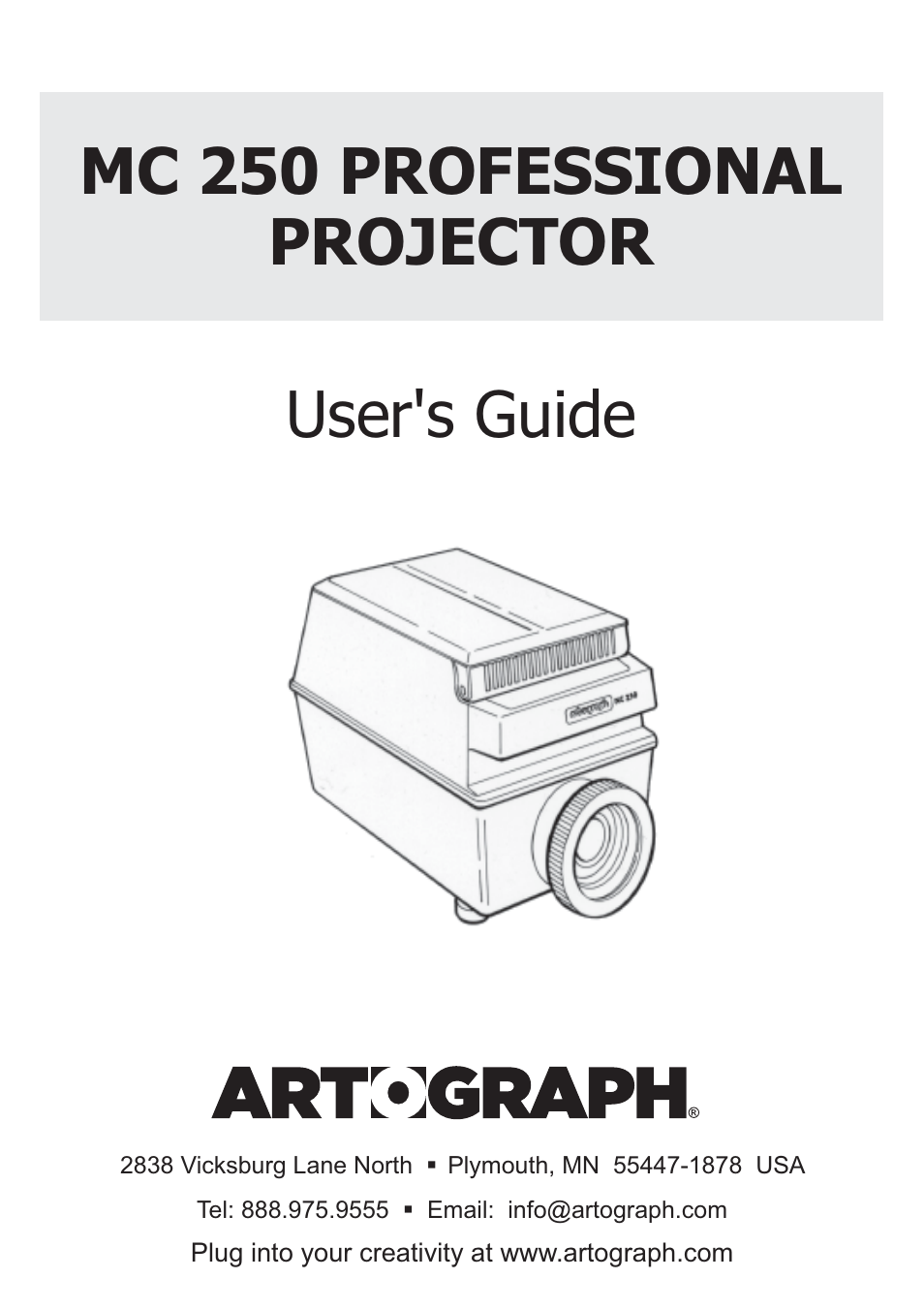 Artograph MC250 User Manual | 6 pages