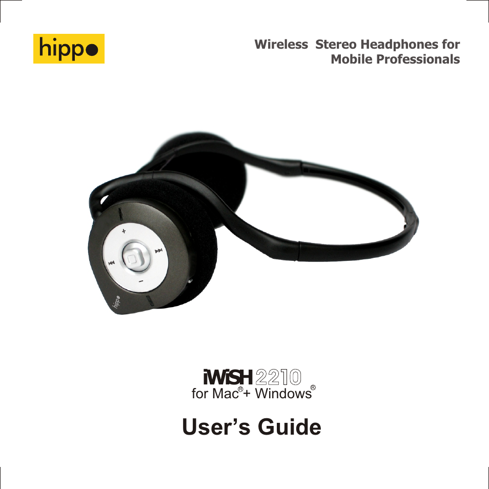 Hippo Wireless Stereo Headphones for Mobile Professionals User Manual | 36 pages