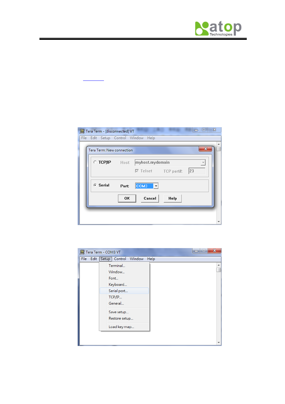 Chapter 3: configuring with a serial console, 1 serial console setup, Specific | Atop Technology EH7510 User manual User Manual | Page 100 / 120