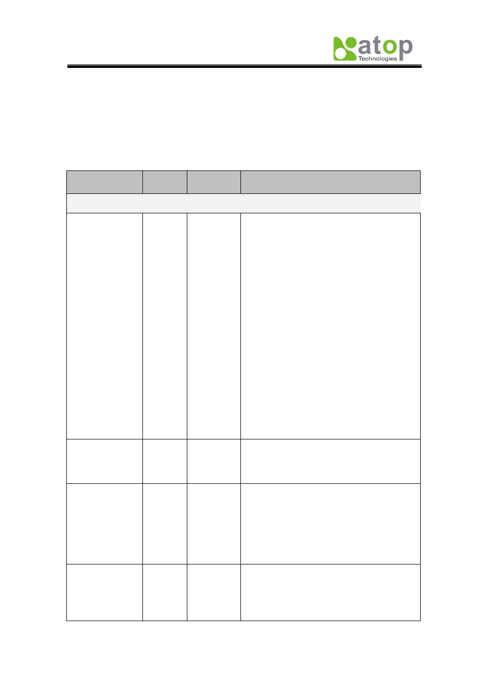 Console information, Power information, Appendix a. modbus management memory map | System information | Atop Technology EH7510 User manual User Manual | Page 109 / 120