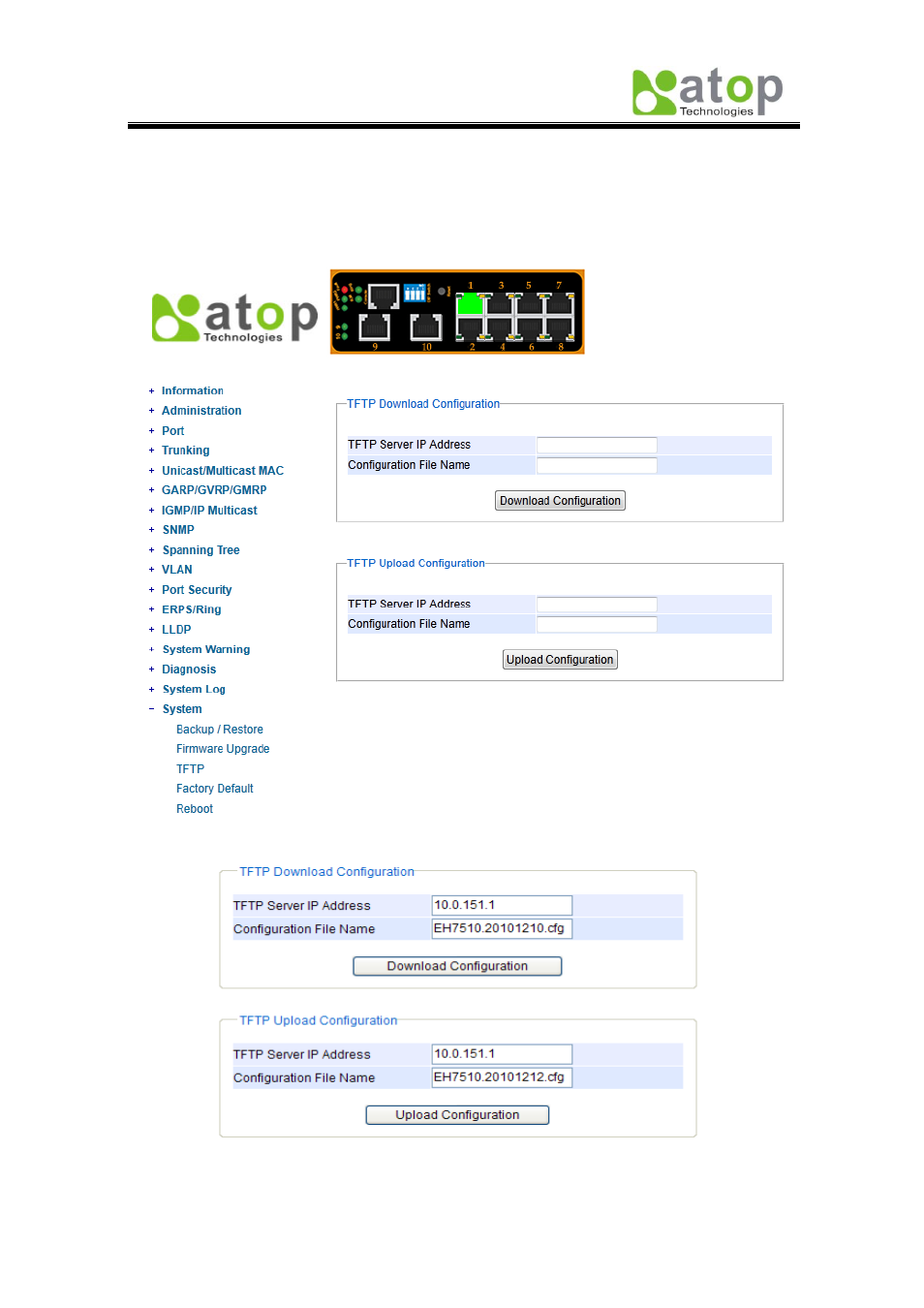 4 factory default, 3 tftp | Atop Technology EH7510 User manual User Manual | Page 97 / 120