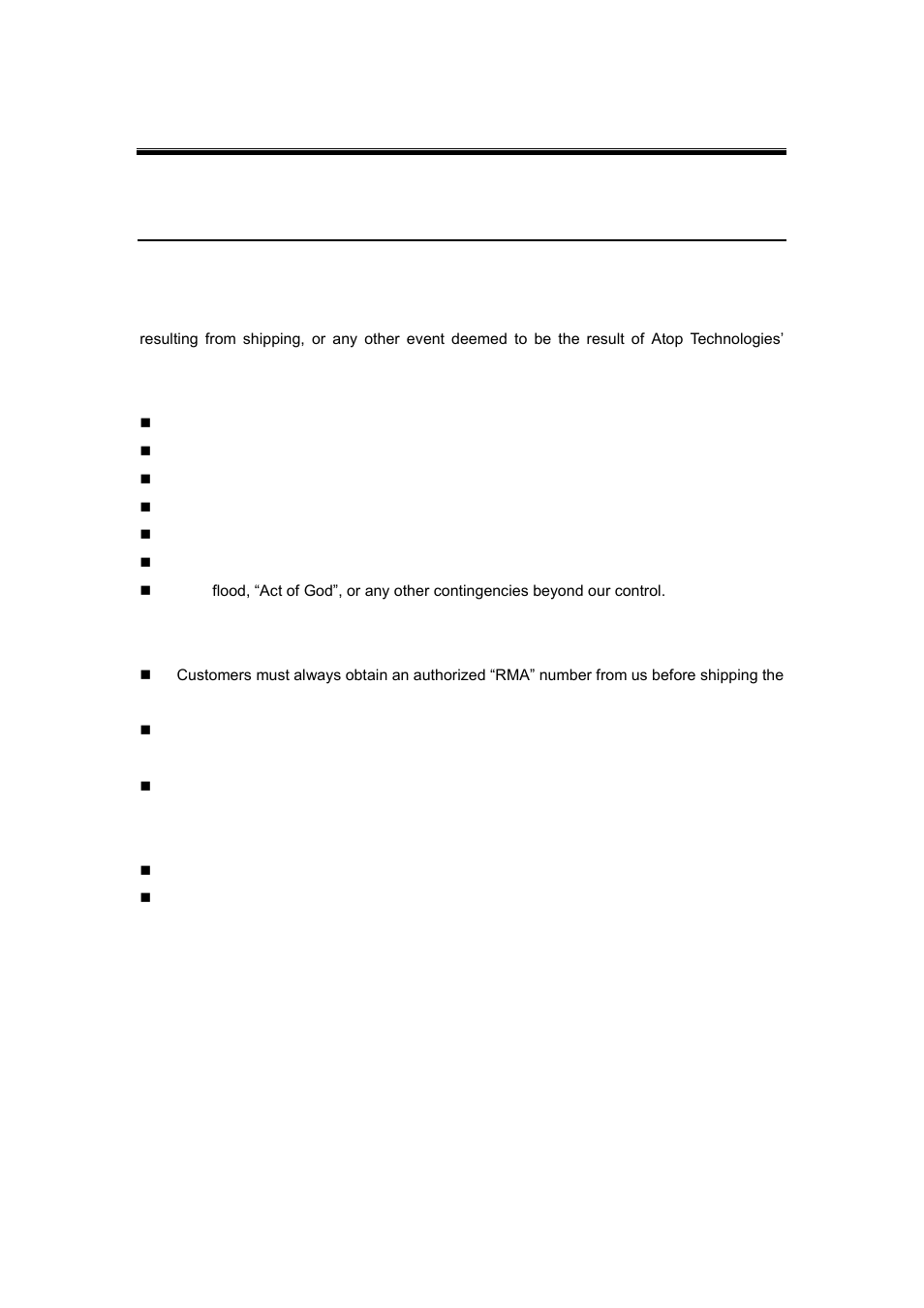 9 warranty, Warranty | Atop Technology AW5500 User manual User Manual | Page 104 / 104