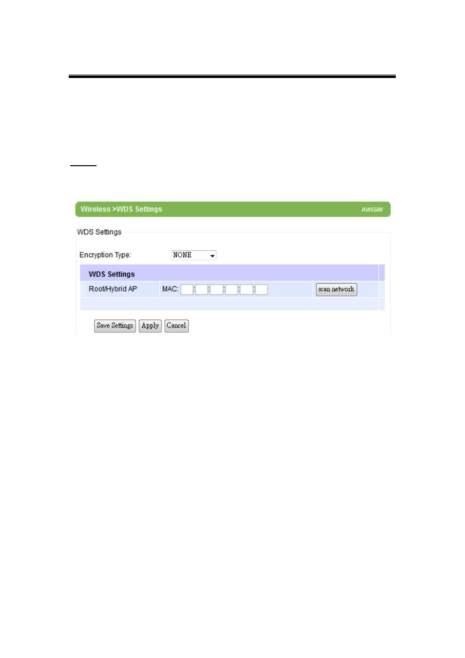 5 wds settings, Wds settings | Atop Technology AW5500 User manual User Manual | Page 40 / 104