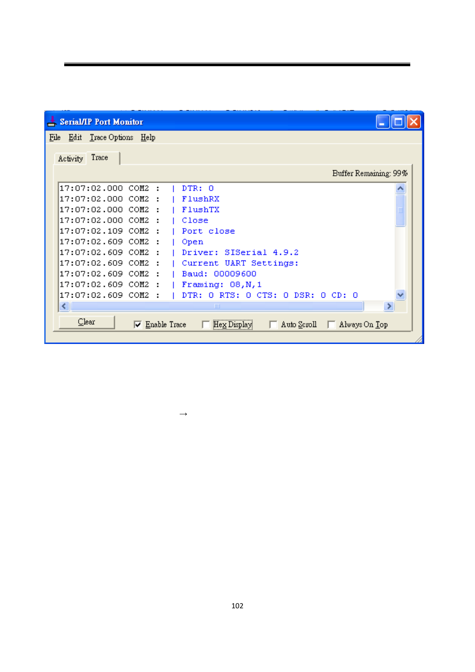 3 the trace panel, The trace panel | Atop Technology SW550X User manual User Manual | Page 108 / 125