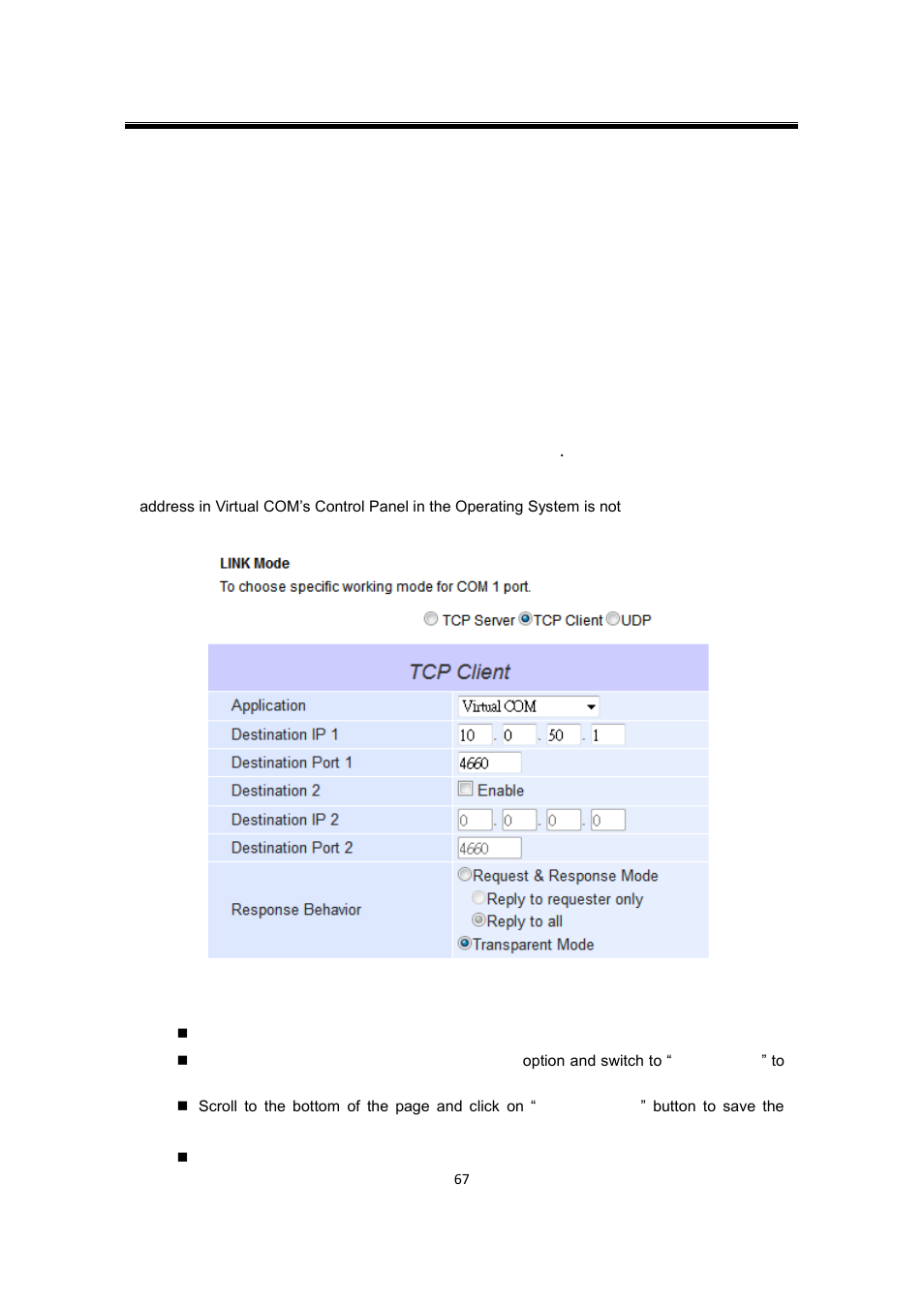 2 tcp server application: enable rfc 2217, 3 tcp client application: enable virtual com, Tcp server application: enable rfc 2217 | Tcp client application: enable virtual com | Atop Technology SW550X User manual User Manual | Page 73 / 125