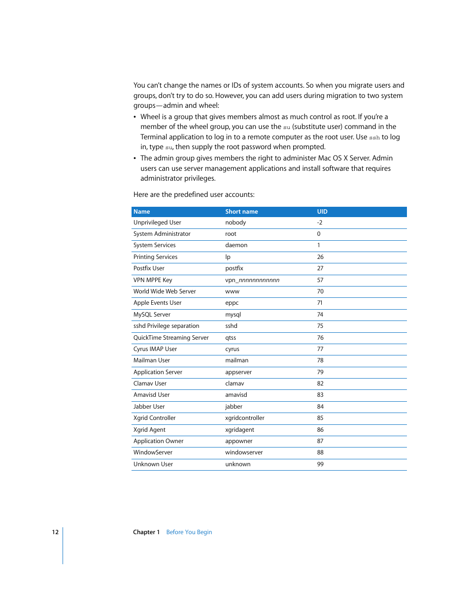 Apple Mac OS X Server (Upgrading and Migrating For Version 10.4 or Later) User Manual | Page 12 / 97