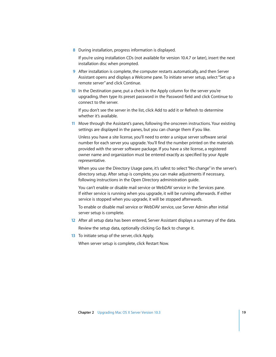 Apple Mac OS X Server (Upgrading and Migrating For Version 10.4 or Later) User Manual | Page 19 / 97