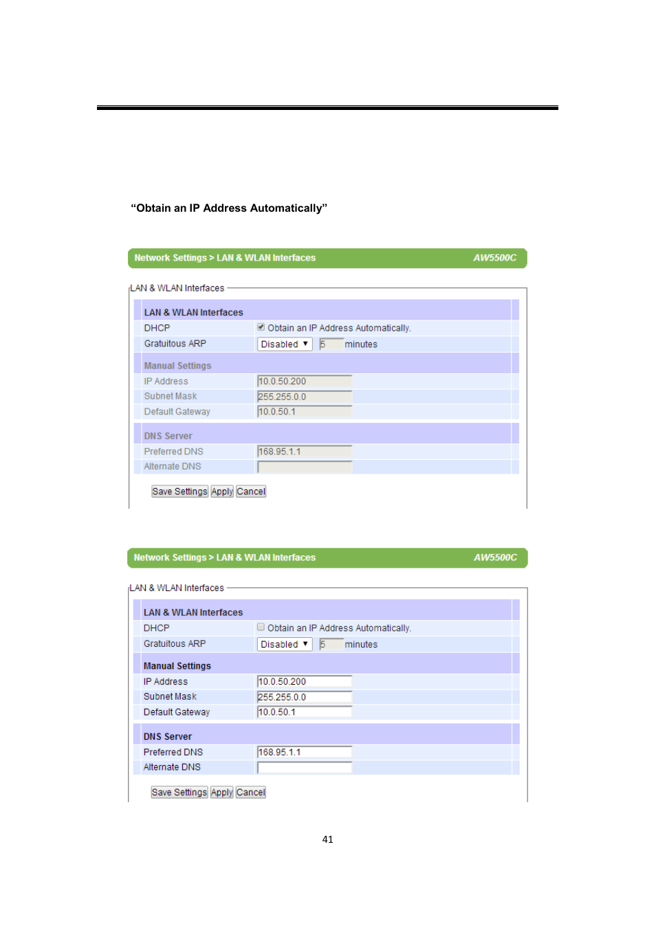 5 network settings, Network settings | Atop Technology AW5500C User manual User Manual | Page 46 / 104