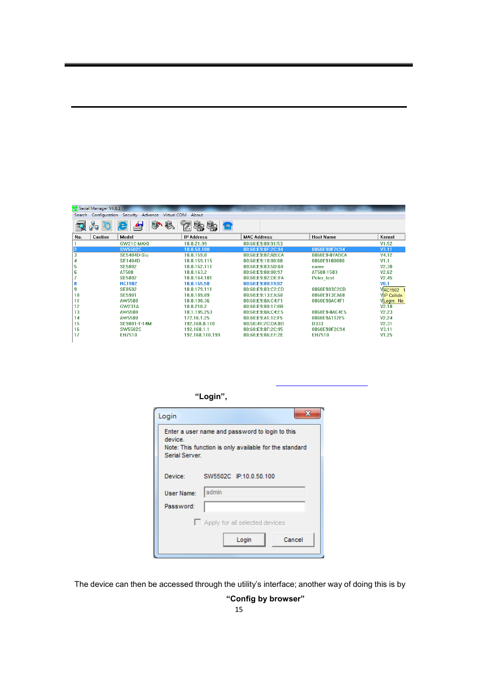 4 configuration, 1 administrator login, Configuration | Administrator login | Atop Technology SW550XC User manual User Manual | Page 20 / 124