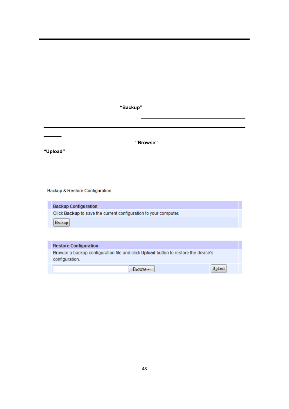 4 backup/restore setting, Backup/restore setting | Atop Technology SW550XC User manual User Manual | Page 53 / 124