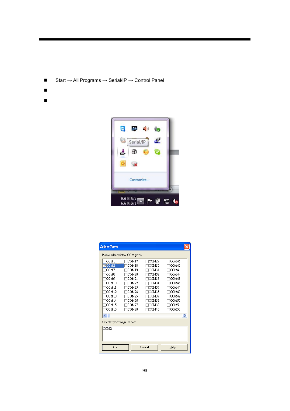 2 running serial/ip in windows, Running serial/ip in windows | Atop Technology SW550XC User manual User Manual | Page 98 / 124