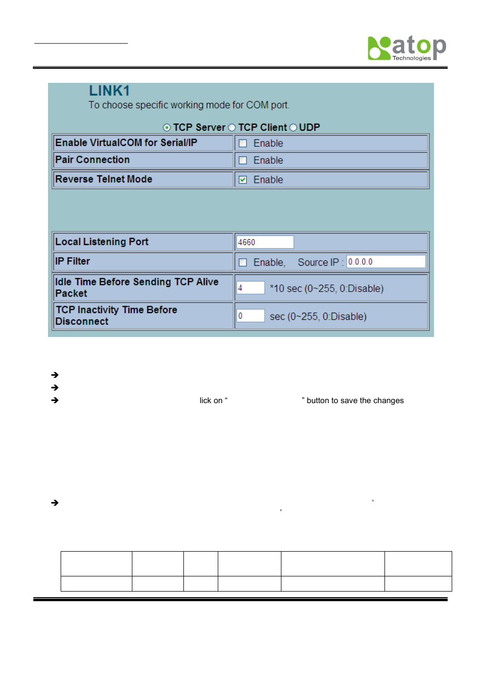 Udp application: multi-point pair connection | Atop Technology SE5001 Series User Manual | Page 41 / 100