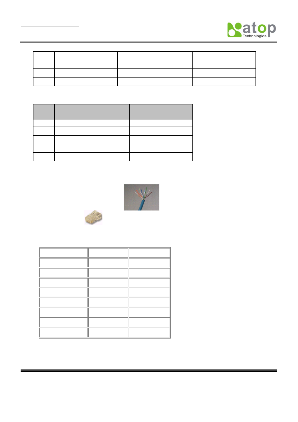 A.3.3 ethernet port (rj-45) | Atop Technology SE5001 Series User Manual | Page 74 / 100